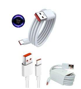 Tonex 67W 6A Şarj Data Usb Kablosu (Saniye Gösterir Kutusuz) (Beyaz)