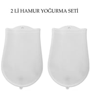 Roichil® Hamur Torbası 2 li Set Orta ve Büyük Hamur Silikon Şeffaf Yoğurma Torbası Ekmek Makarna Mant