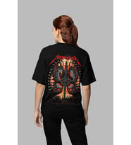 Metallica Rock Metal Unisex Oversize Müzik Grubu Tişört