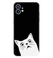Nothing Phone 1 Kılıf Desenli Silikon Platinium Series Şaşkın Kedi 1900