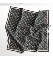 95 X 95 QUARE FRESH SOFT PAMUKLU EŞARP - 03143 (Siyah Beyaz)