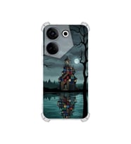 PrintiFy İnfinix Hot40i ile Uyumlu Simya Serisi Gölge Ve Cam Tasarımlı Uv Baskılı Köşe Korumalı Antişok Kılıf