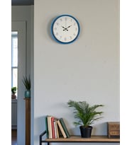 MCG  36 Cm Mavi Sade Dekoratif Duvar Saati