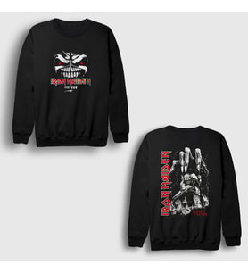 Presmono Unisex Siyah Beast Metal Iron Maiden Sırt Baskılı Sweatshirt 515918tt