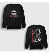 Presmono Unisex Siyah Beast Metal Iron Maiden Sırt Baskılı Sweatshirt 515918tt