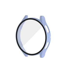 Samsung Galaxy Watch 5 40mm Uyumlu Sert PC Kasa ve Ekran Koruyucu Zore Watch Gard 14 (Açık Mavi)