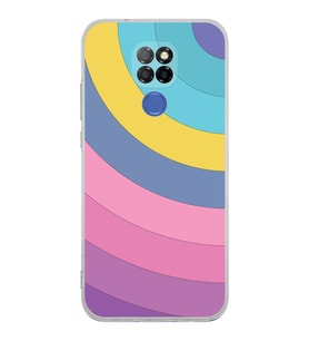 PrintiFy General Mobile GM 20 Uyumlu Kamera Korumalı Renk Cümbüşü B Tasarımlı Şeffaf  Kılıf