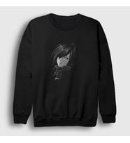 Presmono Unisex Siyah Mikasa V2 Anime Attack On Titan Sweatshirt 124458tt