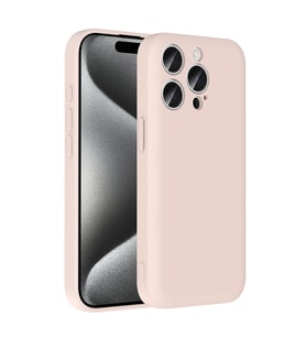 Apple iPhone 15 Pro Max Uyumlu Kılıf Kamera Korumalı Kartlık Hazneli Zore Vitra Kapak (Pembe)