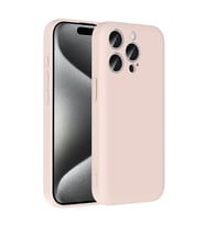 Apple iPhone 15 Pro Max Uyumlu Kılıf Kamera Korumalı Kartlık Hazneli Zore Vitra Kapak (Pembe)