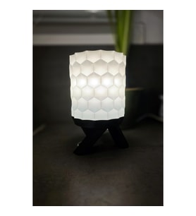 Modern Dekoratif Abajur LED Ampul Masa Lambası Geometrik Tasarım