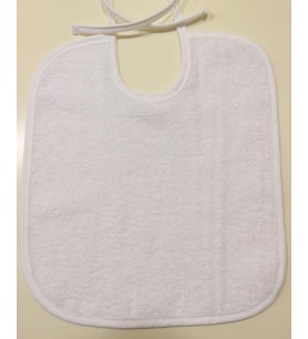 Ender Home Bebek Mama Önlüğü Bukle Biyeli Pamuklu Düz Havlu Bebek Önlük Beyaz (Çok Renkli)