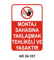 İŞ GÜVENLİĞİ UYARI LEVHASI 1 ADET PVC 21 X 29CM