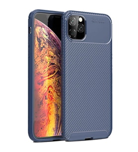 Apple İphone 11 Pro Max Kılıf Auto Focus Karbon Kapak - Lacivert