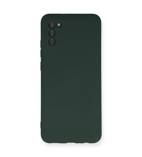 Samsung Galaxy A03s Kılıf Nano İçi Kadife Silikon - Koyu Yeşil
