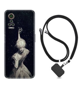General Mobile GM 21 Pro GM 22 Pro Plus Kılıf Boyun Askılı Silikon Star Woman 1332
