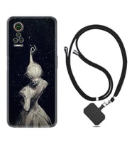 General Mobile GM 21 Pro GM 22 Pro Plus Kılıf Boyun Askılı Silikon Star Woman 1332