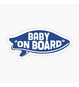 Arabada bebek var Baby On Board Sticker Etiket 19CM md6