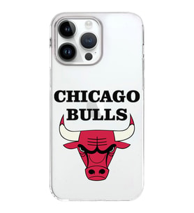 Apple iPhone 14 Pro Uyumlu Kapak Chicago Bulls Tasarımlı Şeffaf Silikon Kılıf