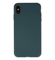 iPhone XS Max Kılıf Nano içi Kadife Silikon - Koyu Yeşil