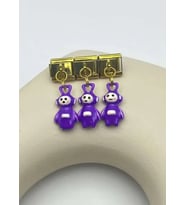 Çelik Gold Mor Teletabi Sallantılı Nomi Charm - 25crm56