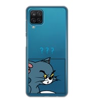 Samsung Galaxy M12 Uyumlu Tom ve Jerry Tasarımlı Şeffaf Telefon Kılıfı