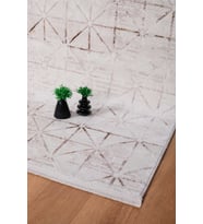 Voyage %100 Akrilik Yumuşak Dokulu Halı Kilim Salon Mutfak Koridor Yolluk Dokuma Makine Halısı (Vizon)