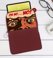 BK Gift Pop Art Tasarımlı Taşınabilir Koruyucu Tablet Kılıfı & Organizer Çanta - Bordo-10
