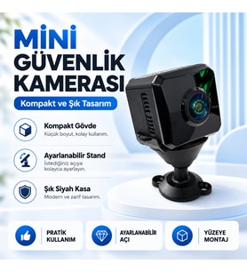 OKAM OK-103EKOW WiFi Mini Bataryalı Balık Gözü Lens Güvenlik Kamerası