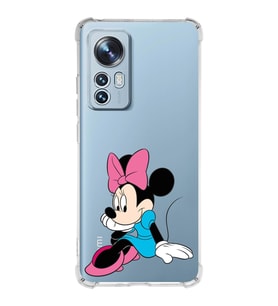 Xiaomi Mi 12 Pro Uyumlu Köşe Korumalı Antişok Kapak Minnie Mouse Tasarımlı Şeffaf  Kılıf