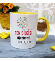 Fen Bilgisi Öğretmenine Özel Öğretmenler Günü Hediyesi Kişiye Özel Kupa Bardak