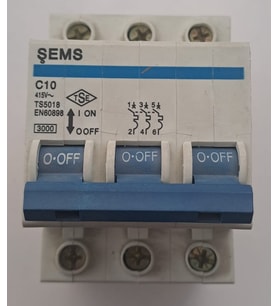 ŞEMS 3X10A 3000 KA C10 GRUP SİGORTA