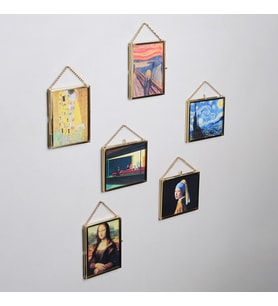 Çerçeve Takımı  Mini  Cam  Hediye  6 Parça  Sanat Eserleri  Pirinç & Gold
