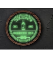 BK Gift Kişiye Özel Led Işıklı Yuvarlak Bar Tabelası, Işıklı Tabela, Bar Dekorasyonu, Duvar Dekoru, Home Bar Tabela-8