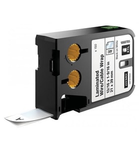 Dymo XTL Lamine Tel/Kablo Etiketi 21x39 MM Beyaz/Siyah 150 Etiket