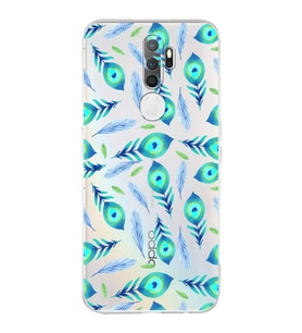 PrintiFy Oppo A9 2020 ile Uyumlu Nazar Boncuğu 3 Baskılı Kamera Korumalı Şeffaf Silikon Kılıf