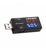 Çift Usb Çıkışlı Voltmetre Ampermetre Akım Voltaj İzleyici Şarj KWS-10VA