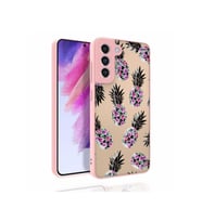 Samsung Galaxy S21 FE Uyumlu Kılıf Desenli Kamera Korumalı Parlak Zore Nora Kapak (Model 1)