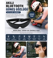 Z06 PRO Akıllı Bluetooth Bisikletçi Güneş Gözlüğü Siyah Polarize Spor Gözlük