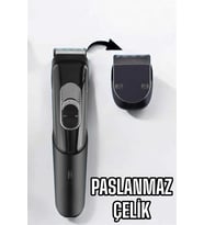 Saç Sakal Vücut Şarjlı Kablosuz Tıraş Makinesi Profesyonel Paslanmaz Çelik