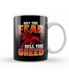 Investing Buy The Fear Sell The Greed Stock Market Kupa Bardak Porselen