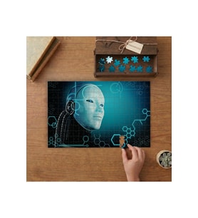 Yapay Zeka - Bilişim Tasarımı 240 parça Ahşap Puzzle Ahşap Kutuda MP02966
