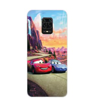 Xiaomi Redmi Note 9S - Redmi Note 9 PRO Uyumlu Şimşek Mcqueen Tasarımlı Şeffaf Telefon Kılıfı