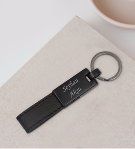 BK Gift Kişiye Özel İsimli 2407 Metal Suni Deri Anahtarlık