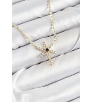 Tegan Pirinç Zirkon Taşlı Kutup Yıldızı Model Ezme Zincir Gold Renk Kadın Kolye TG27BKO10390