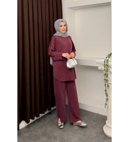 Kalina Model İthal Pike Kumaş Cep Detaylı Kadın Takım