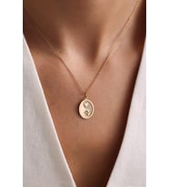 Kişiye Özel Kalp Pati Tasarım Yin Yang Kolye 925K Gümüş (Gold)