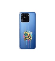 Redmi 10C ile uyumlu Splash arı tasarımlı şeffaf silikon kılıf