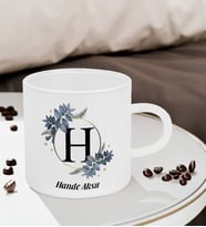 BK Gift Kişiye Özel İsimli Buzlu Cam Türk Kahvesi Fincanı-1, Sevgiliye Hediye, Arkadaşa Hediye, Anneye Hediye, Ofis Hediyesi