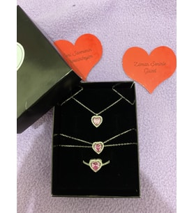 Kalpli Set 925Ayar Gümüşten Size Özel Sevgililer Gününe Özel Ürün